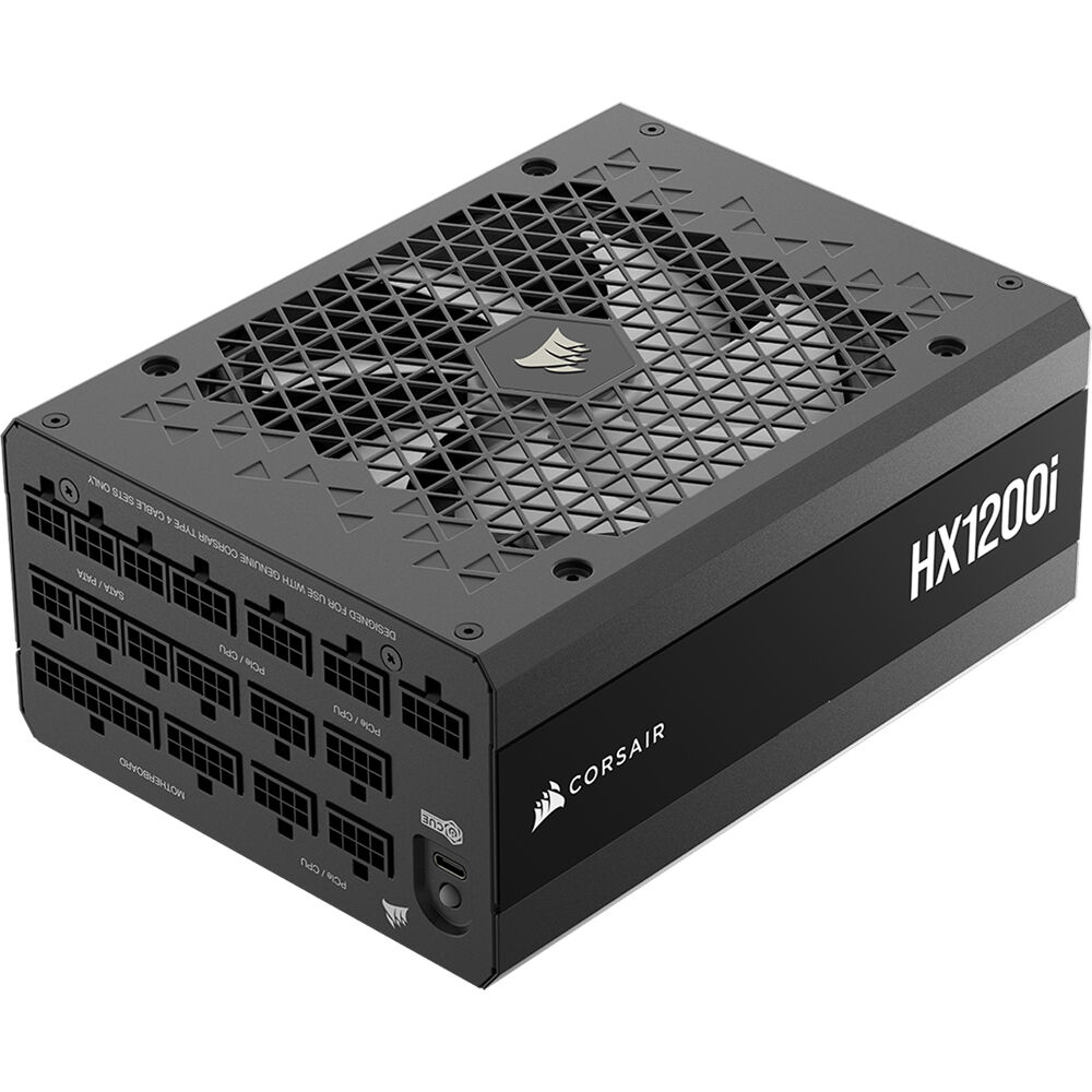 CORSAIR Fuente de Poder HX1200i 1200W 80 PLUS Platinum Modular, ATX 3.1, PCIe 5.1, Ventila