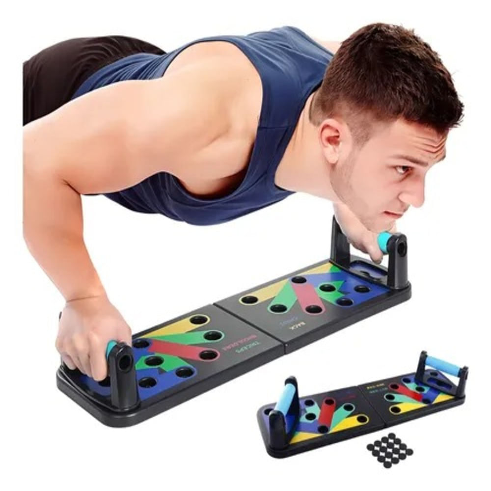 Tabla Push Up Rack 9 en 1 para Pecho y Tríceps - Soporte Antideslizante de Alta Resistencia