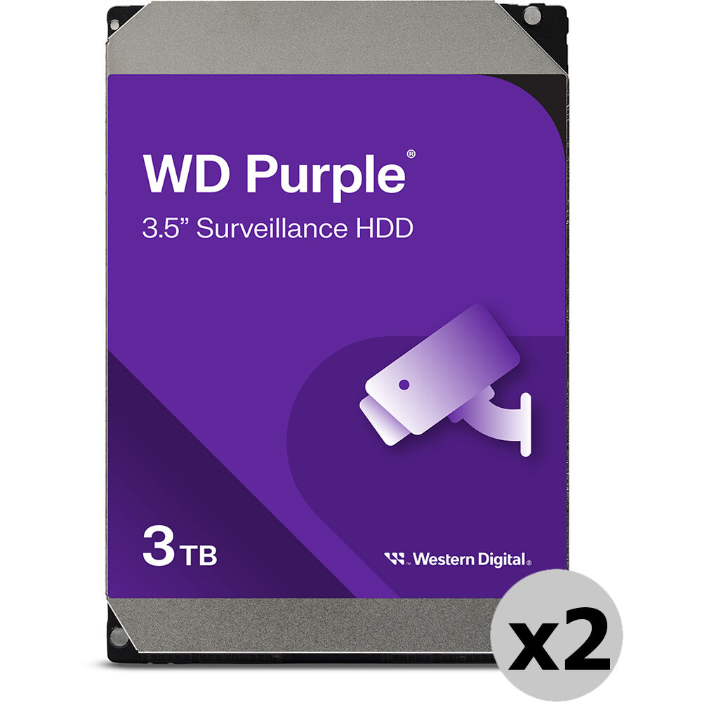 WD Disco Duro Interno de Vigilancia 3TB SATA III 3.5"" - Soporta hasta 64 Cámaras HD, 180