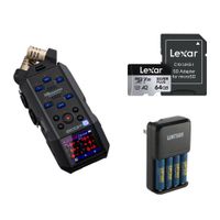 Zoom H6 6-Track Grabadora de Audio Portátil 32-Bit Float con Baterías Recargables y Tarj