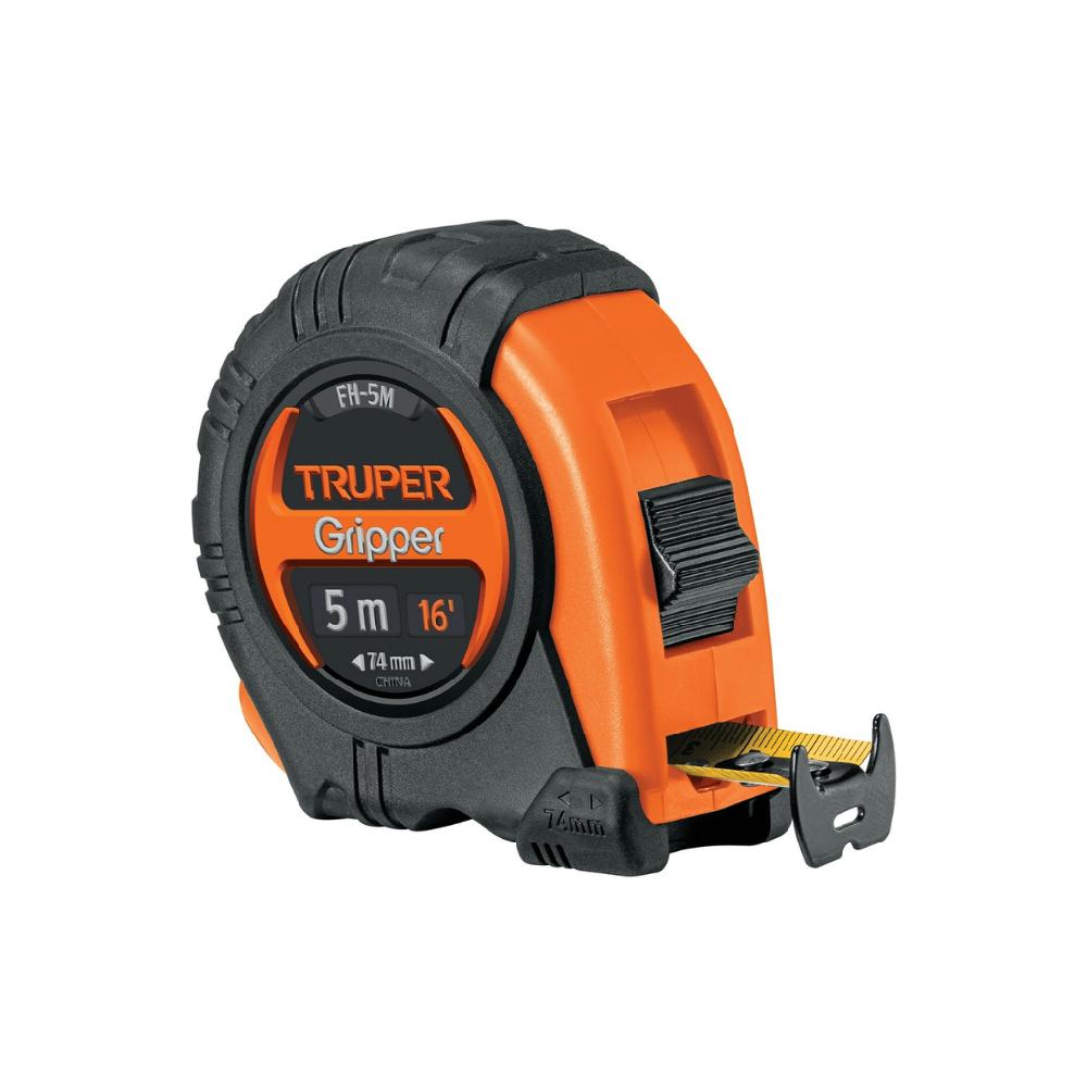 Cinta Metrica Gripper contra impactos 5m cinta 19mm Truper - 14578