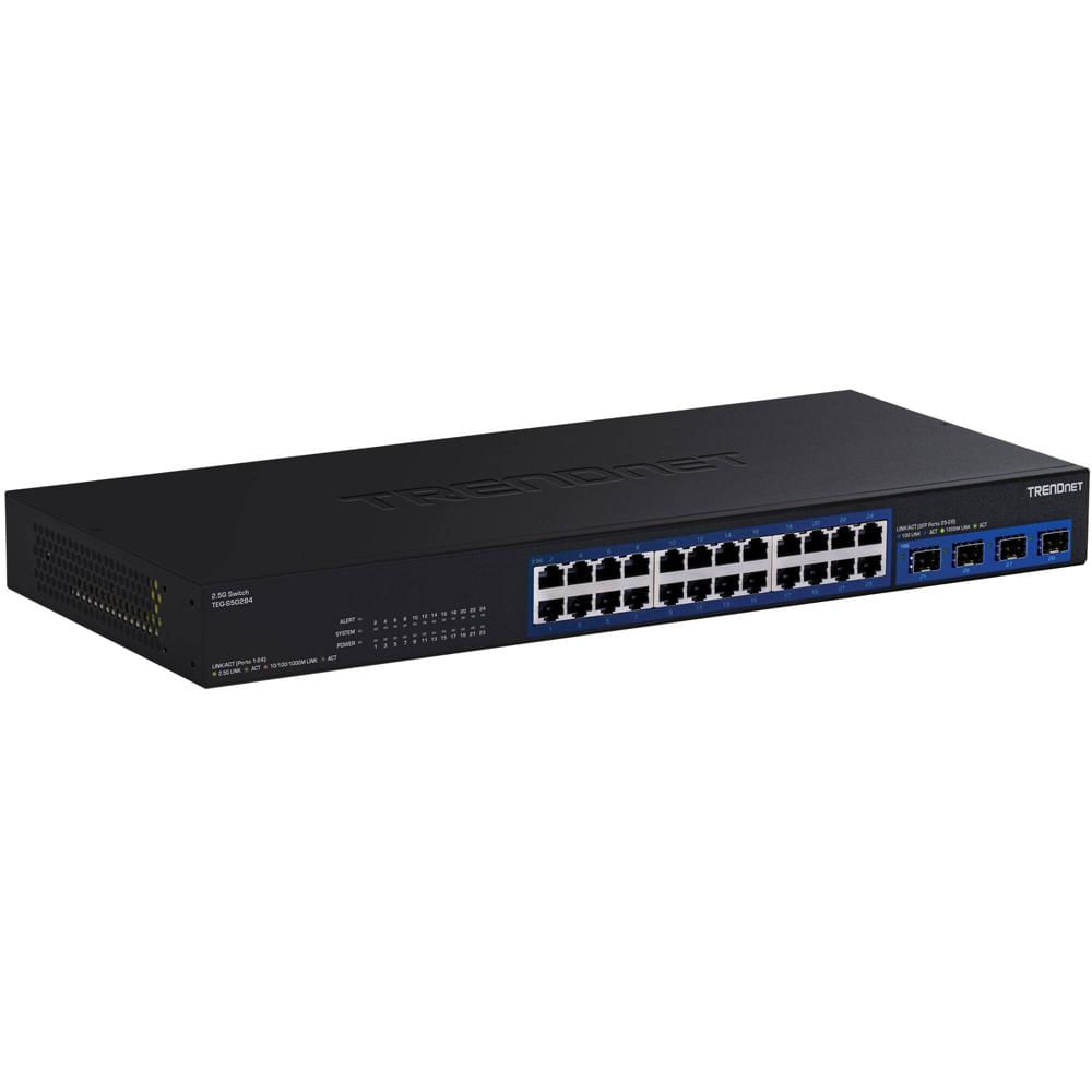 TRENDnet TEG-S50284 Switch de Red Administrado 24 Puertos 2.5G con 4 Puertos SFP+ 10G, Cap