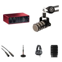 Focusrite Scarlett 4i4 Audio/MIDI Interface USB-C 4ta Generación con Micrófono y Accesor