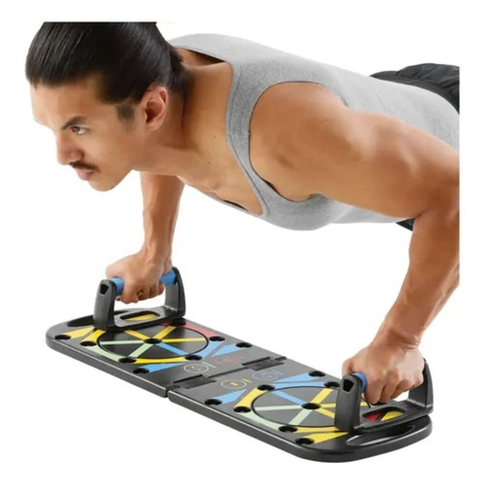 Sistema de Flexiones 9 en 1 Portátil y Plegable - Equipo de Gimnasio en Casa Profesional