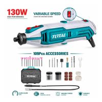 Mini Drill Grinder Total 130W TG513326 Multiherramienta Rotativa Velocidad Variable