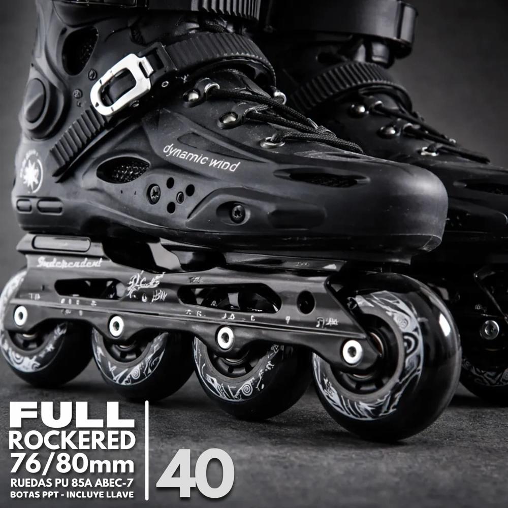 Patines Freestyle Slalom FX8 Talla 40 Full Rockered 76-80mm ABEC-7 85A Patinaje Profesional