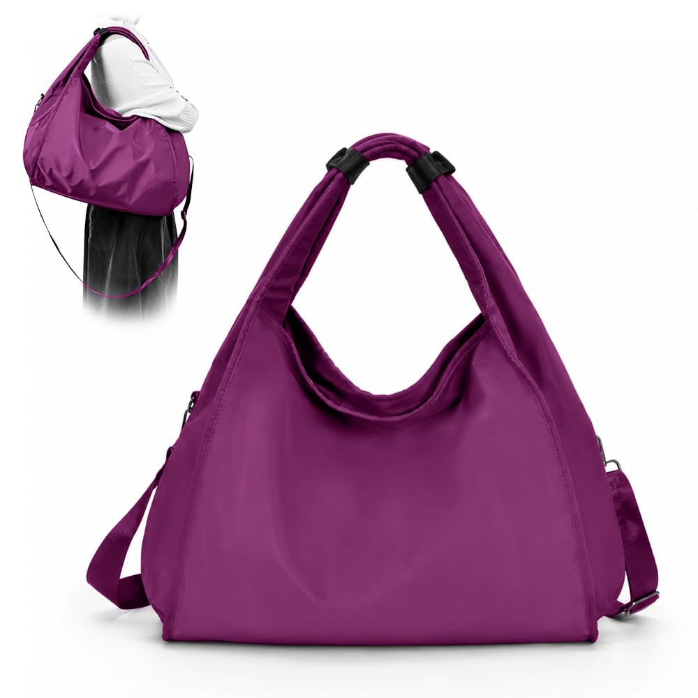 Bolso para Mujer Impermeable con Gran Capacidad y Correa Ajustable Fucsia YW8