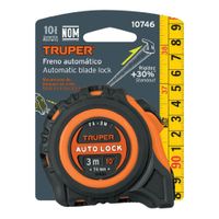 Cinta métrica Wincha Auto-Lock contra impactos 3 m cinta 16 mm Truper - 10746