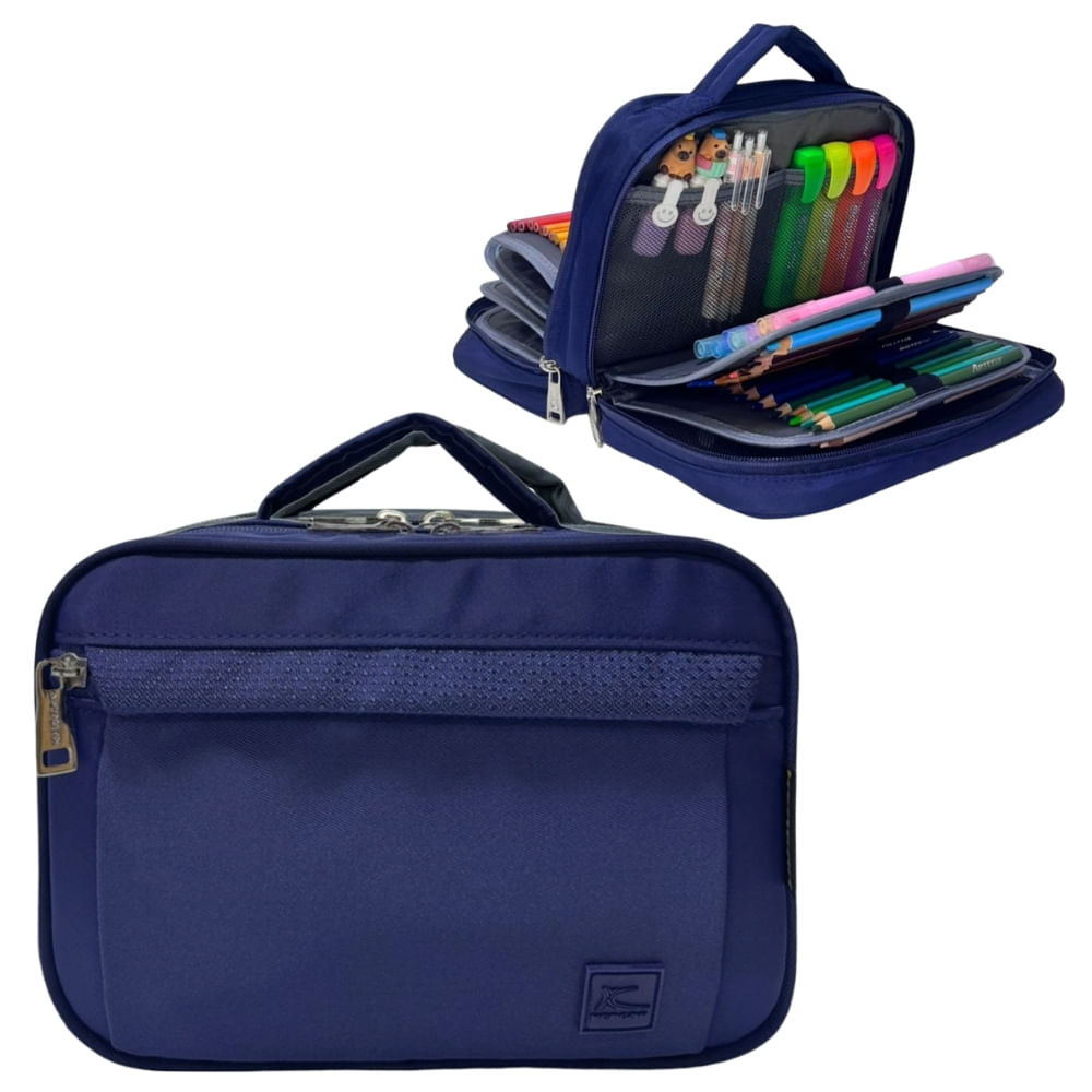 Cartuchera Organizadora Pencil Kengar - Azul Entero