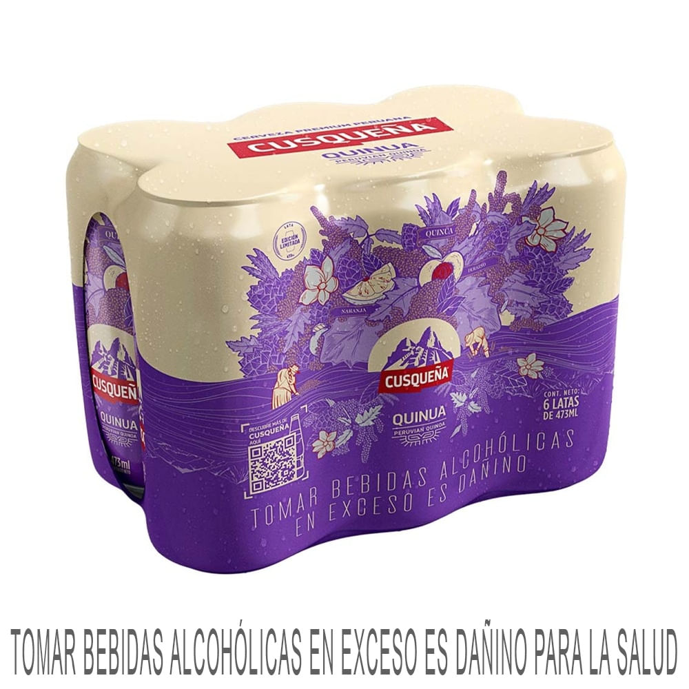 Cerveza CUSQUEÑA Quinua Lata 473ml Paquete 6un