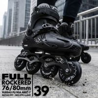 Patines Freestyle SLM Talla 39 - Full Rockered 76-80 mm - 90A - ABEC-7 - Frame Aluminio Mogema
