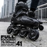 Patines Freestyle SLM Talla 41 - Full Rockered 76-80 mm - 90A - ABEC-7 - Frame Aluminio Mogema