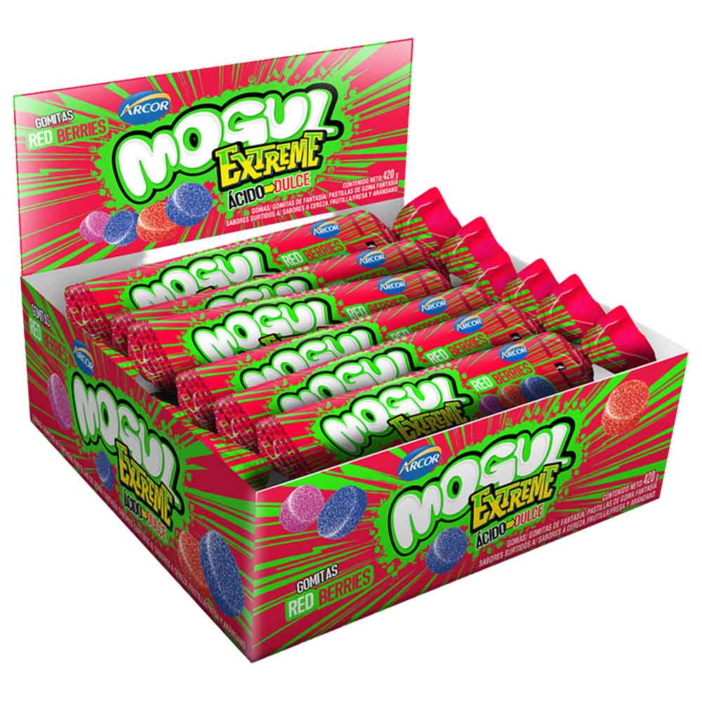 Gomitas en Rollo MOGUL Red Berries Display 420g