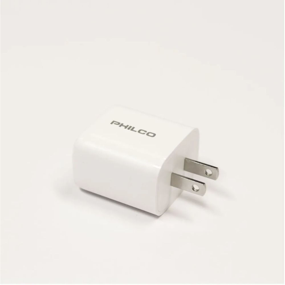 Cubo de carga 20w Philco - 2 entradas USB A - USB C - FLP4320AW Blanco