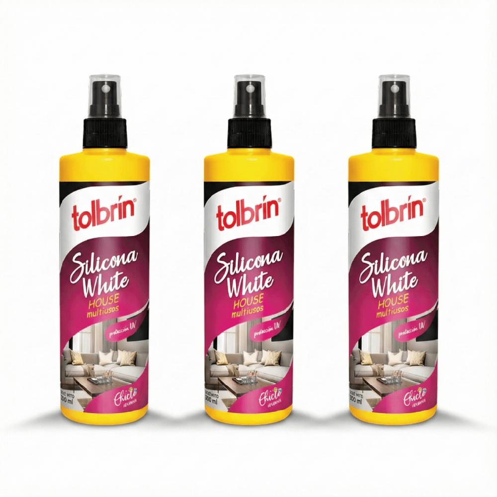 3 x Silicona White House Chicle multi Usos Tolbrin 300ml