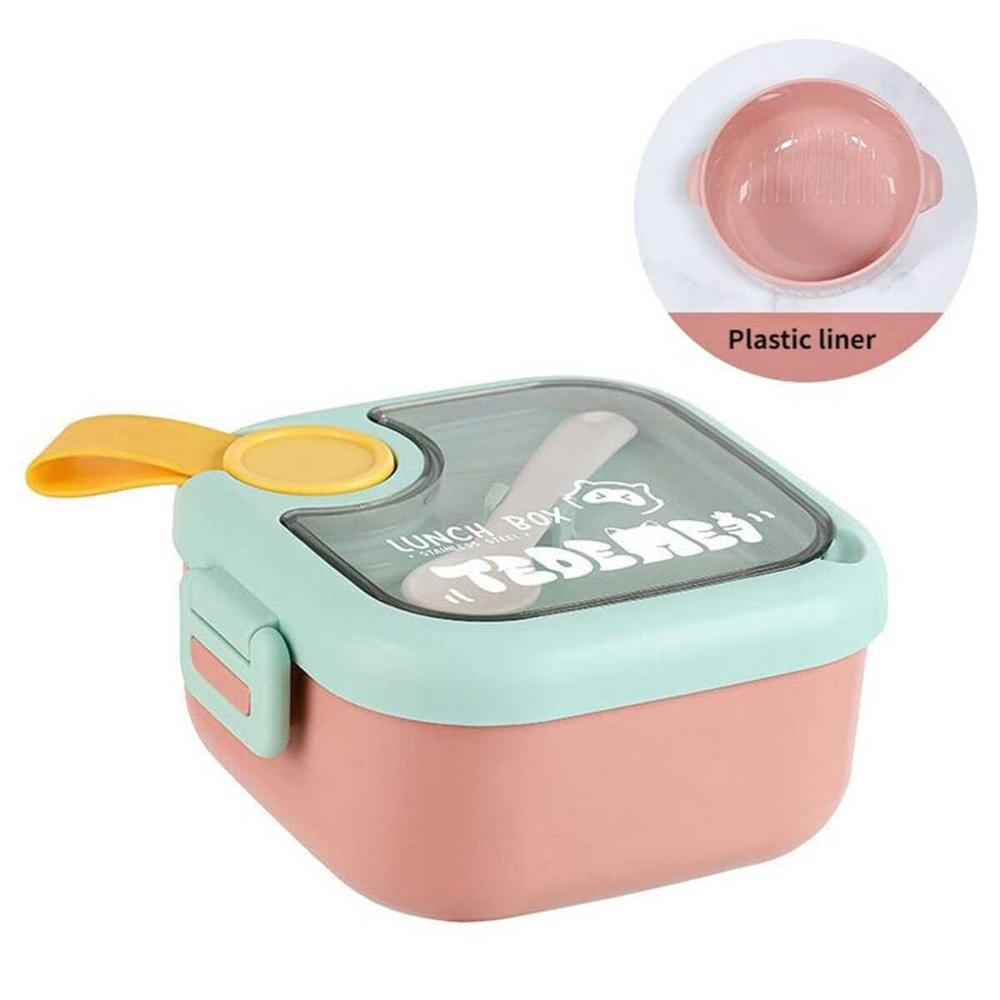 Set De Táper Portátil Para Niños Rosado 28RS10