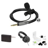 RODE smartLav+ Kit de Entrevista Lavalier Oculto para Dos Personas con Adaptador SC6 y Aur
