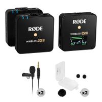 RODE Wireless GO II Sistema de Micrófono Inalámbrico para 2 Personas con Lavalier GO y K
