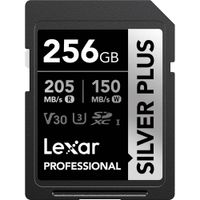 Lexar Tarjeta de Memoria SDXC 256GB Professional SILVER PLUS UHS-I V30 U3