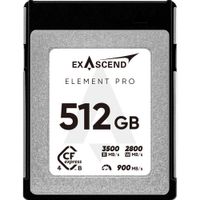 Exascend CFexpress 4.0 Type B 512GB Element Pro - 3500 MB/s Lectura, 2800 MB/s Escritura,