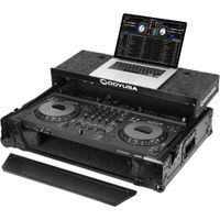 Odyssey Flight Case para AlphaTheta DDJ-GRV6 con Plataforma de Laptop Deslizante y Ruedas
