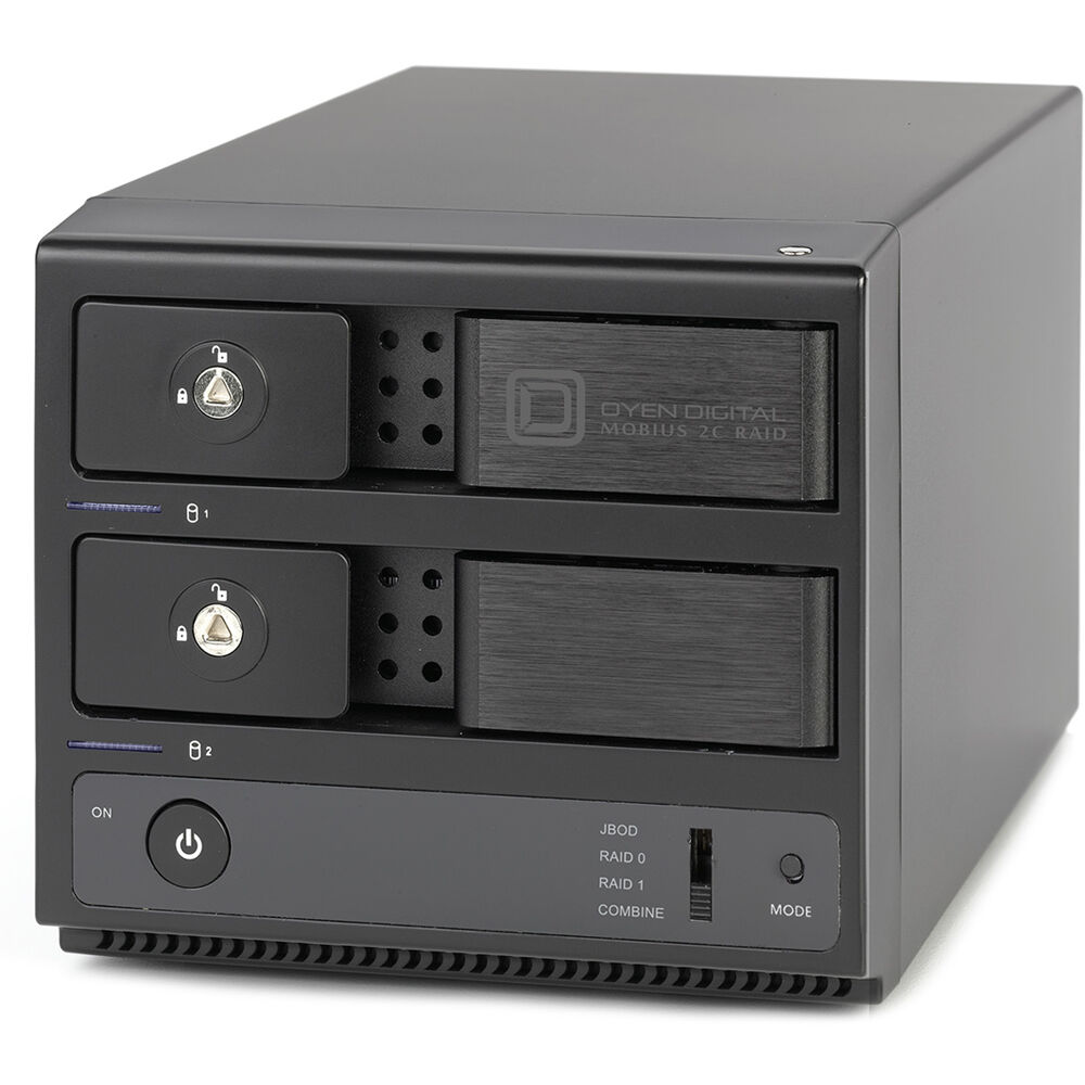 Oyen Digital Mobius 2C 48TB RAID Array - 2 Bahías, 2 x 24TB HDDs, USB 3.2 Gen 2, Compatib