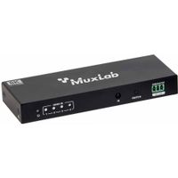 MuxLab Switcher HDMI 2.1 4 x 1 con De-Embedder de Audio - Soporta 8K60, HDR, Dolby Vision,
