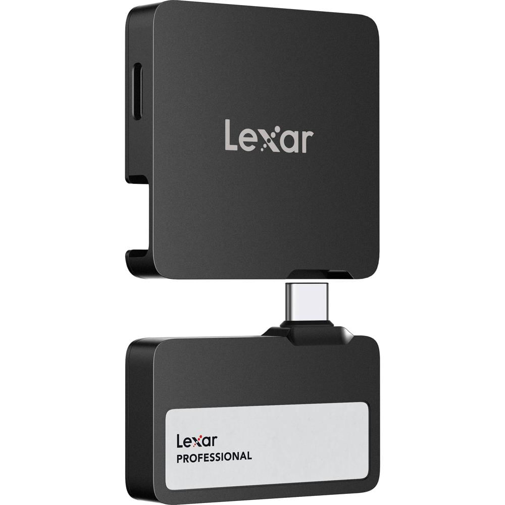 Lexar SSD Portátil 1TB Professional Go USB 3.2 Gen 2 con Hub, Velocidades de Lectura hast