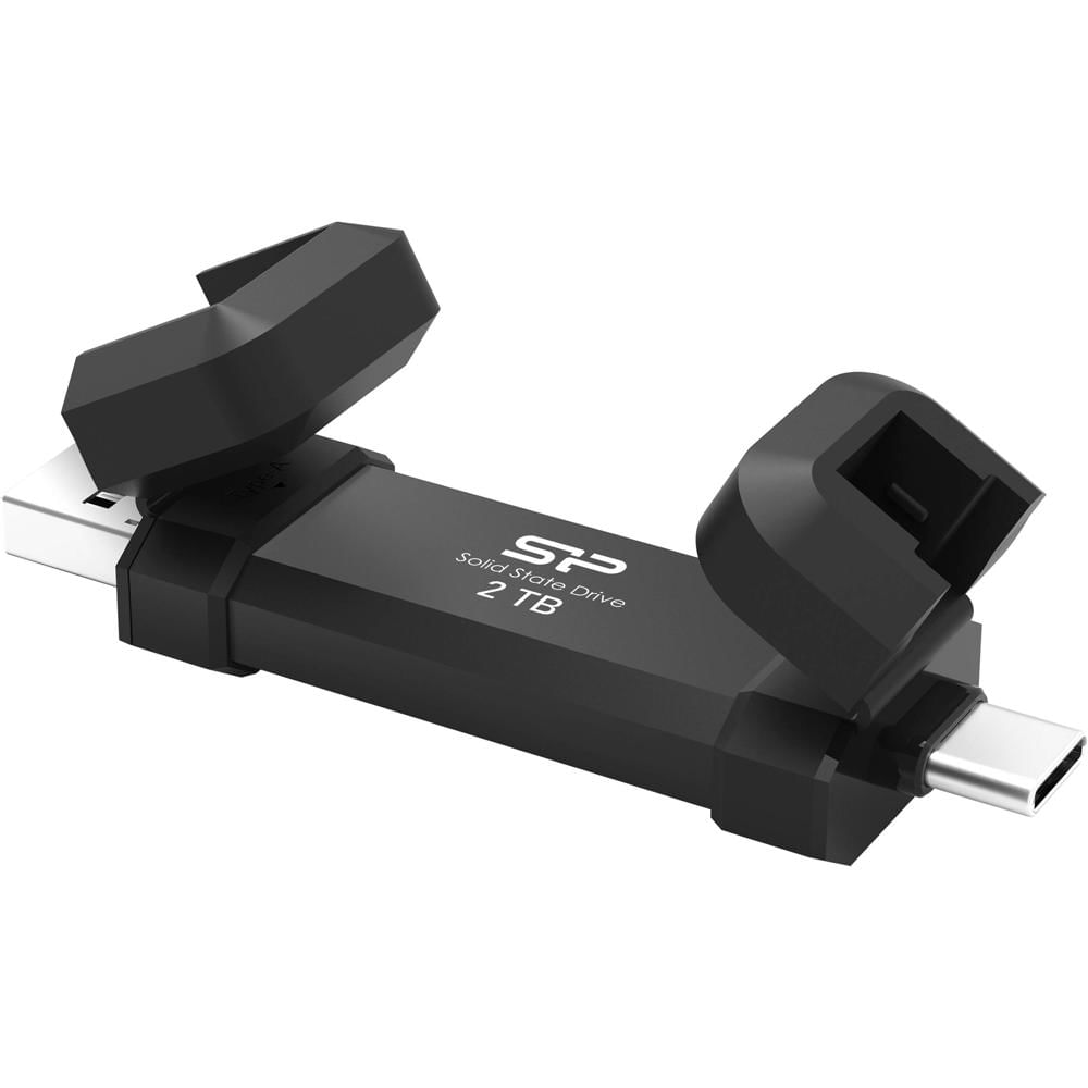 Silicon Power SSD Portátil 2TB DS72 USB 3.2 Gen 2 - Conectores USB-C y USB-A, Velocidades