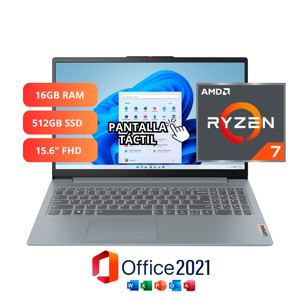 Laptop Lenovo 82R400DTUS 15.6 pulgadas Intel Core i5 512GB SSD 8GB RAM Intel UHD Windows 11 gris