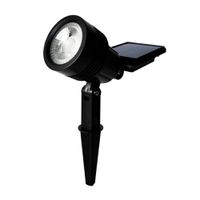Estaca LED Solar Con Panel 0.2w 30k Negro