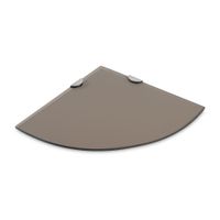 Repisa para baño esquinera con vidrio bronceado 25 x 25 cm Zaga
