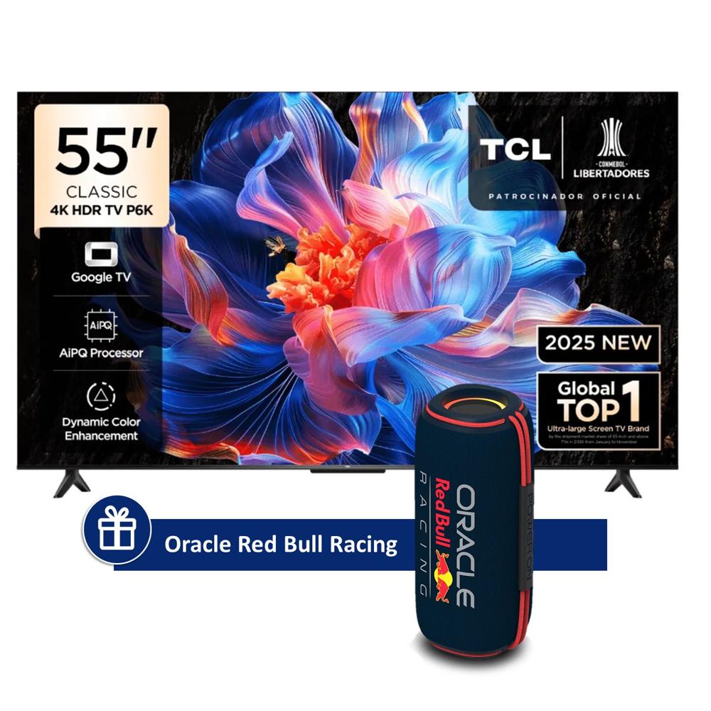 Televisor Tcl P6k 55 Led 4k Google Tv 55p6k - Parlante Red Bull