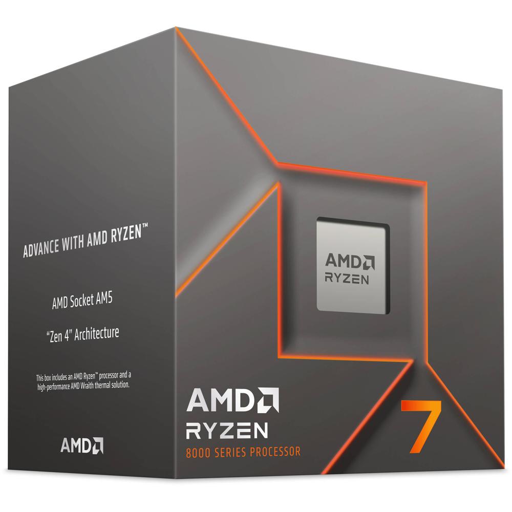 AMD Ryzen 7 8700F Procesador AM5 4.1 GHz 8 Núcleos 16 Hilos con Wraith Spire Cooler