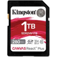 Kingston Tarjeta de Memoria SDXC Canvas React Plus 1TB UHS-II V60 280 MB/s
