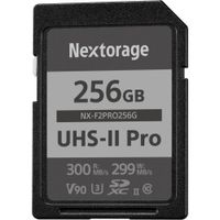 Nextorage Tarjeta de Memoria SDXC UHS-II NX-F2PRO 256GB - Velocidades de Lectura 300 MB/s