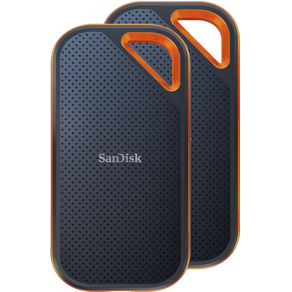 SanDisk Extreme PRO Portable SSD V2 1TB USB-C 3.2 Gen 2x2, 2000 MB/s, Resistente al Agua y
