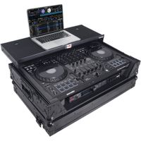 ProX Flight Case para Controladores DDJ-FLX10 y DDJ-GRV6 con Estante para Laptop, 1 RU, Ru