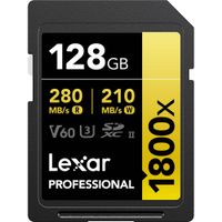 Lexar Tarjeta de Memoria SDXC 128GB Professional 1800x UHS-II GOLD Series - Velocidades de
