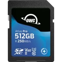 OWC Atlas Pro UHS-II SDXC 512GB - Velocidades de lectura hasta 250 MB/s y escritura hasta
