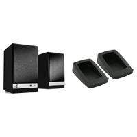 Audioengine HD3 Sistema de Altavoces Bluetooth con Soportes DS1 (Negro Satinado) - Amplifi