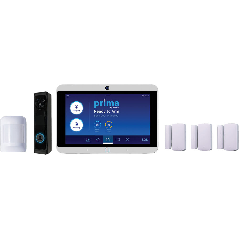Prima by Napco PKIT1V Sistema Wi-Fi Todo en Uno con Pantalla Táctil de 7"" y Sensores de S