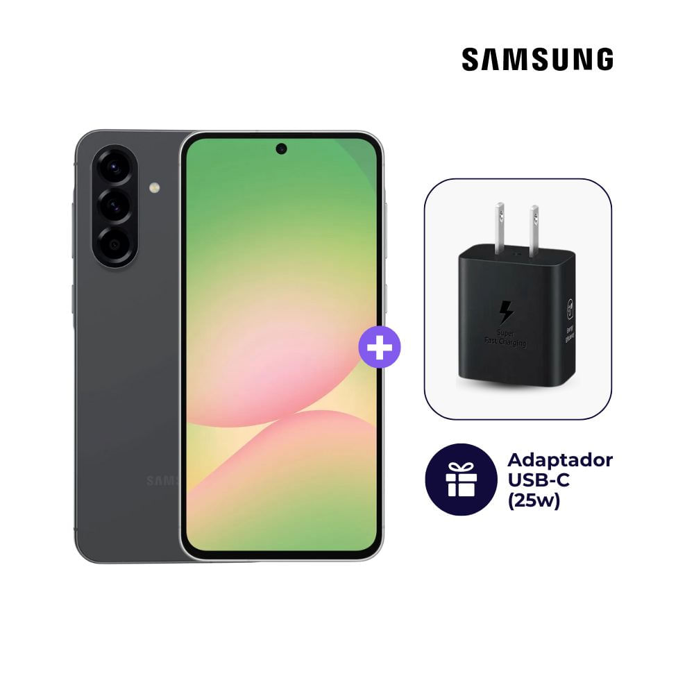 Celular Samsung Galaxy A56 5G 256GB 12GB Negro y Adaptador USB-C Samsung Original 25W