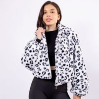 CASACA PIEL LEOPARDO MANGA LARGA