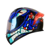Casco Integral SHAFT SH-582SP Drakarys Azul Talla L Certificado ECE 22.06 para Moto Seguridad Pro