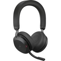 Jabra Evolve2 75 MS Auricular Inalámbrico con Cancelación de Ruido Activa - Negro, Hasta