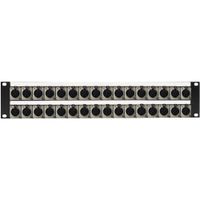 My Custom Shop Patch Panel 32 Puertos XLR Femenino Neutrik NC3FD-L-1 2 RU con Barra de Enl