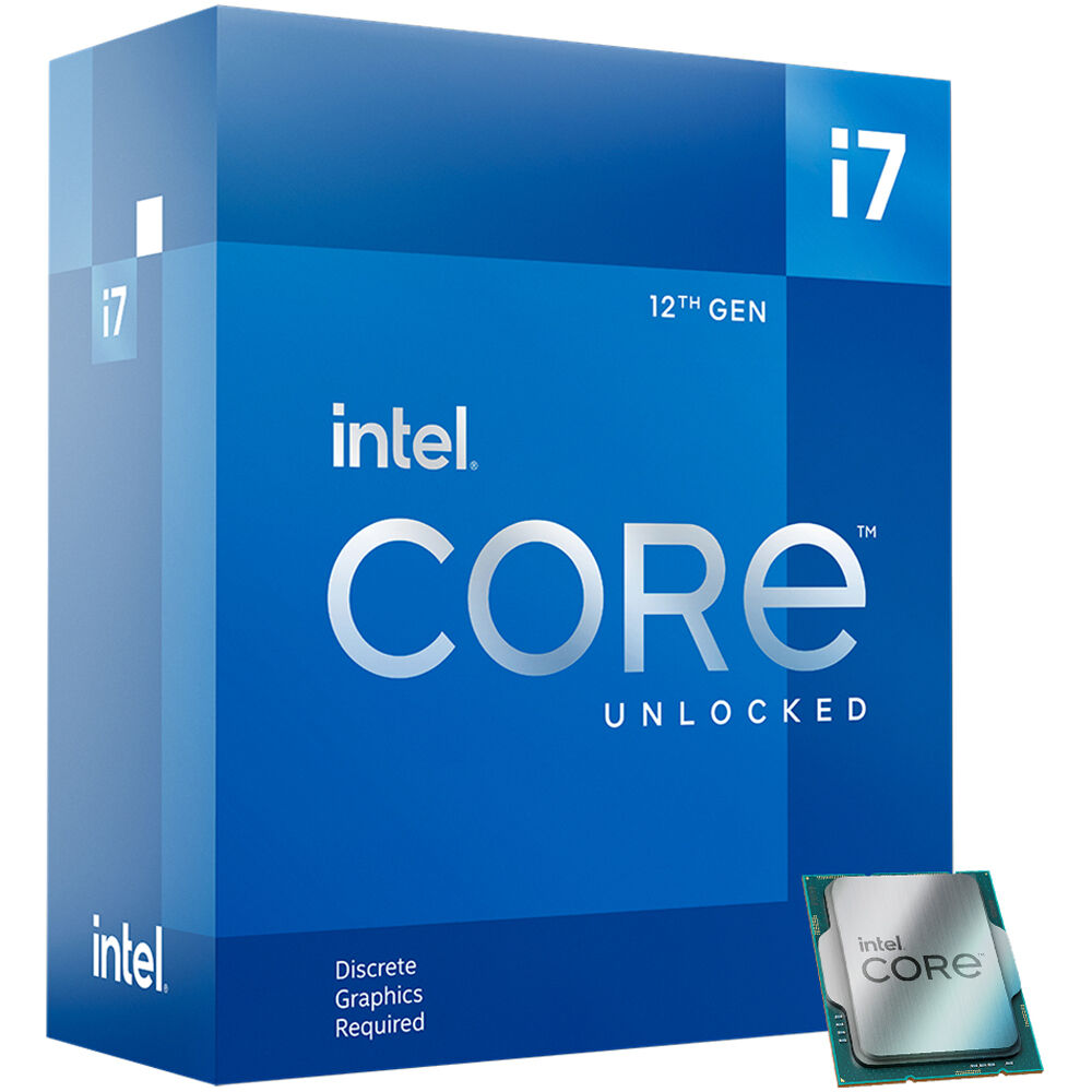 Intel Procesador Core i7-12700KF 3.6 GHz 12 Núcleos LGA 1700, 5 GHz Turbo, 25MB Caché, D