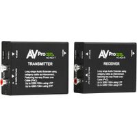 AVPro Edge Extensor de Audio No Comprimido por Cat 5e Kit (330') - Transmisor y Receptor,