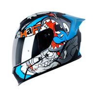 Casco Integral SHAFT SH-502SP Sharkie Negro Gris Talla XL Certificado DOT para Moto Seguridad Diseño